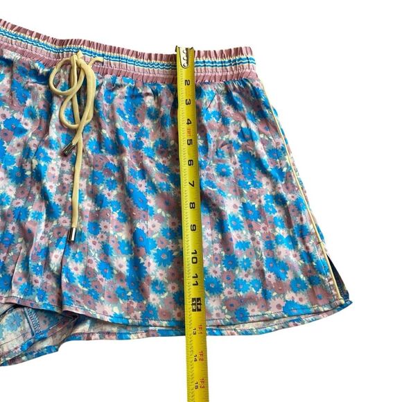 Free People M Pillow Talk Satin Pajama Set Lilac Blue Floral Print Silky New - Picture 7 of 13